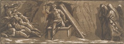Krisztus feltámadása, kb. 1520-27. alkotó: Ugo da Carpi