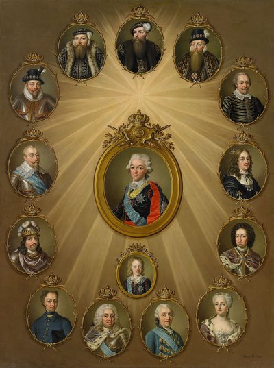 A Gustaviánus család c. 1785 alkotó: Ulrika Fredrika Pasch