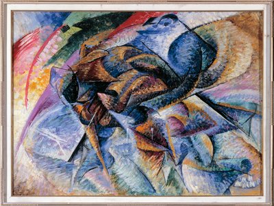 A kerékpáros dinamizmusa alkotó: Umberto Boccioni