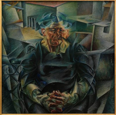 Vízszintes felépítés alkotó: Umberto Boccioni