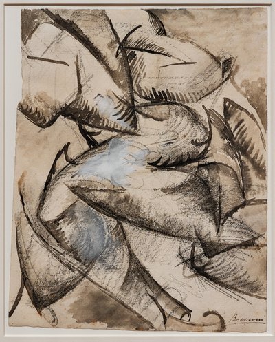 Emberi formákat szeretnék mozgatni (Izmok mozgásban) alkotó: Umberto Boccioni
