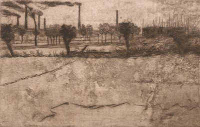 Táj ipari üzemekkel, 1909. alkotó: Umberto Boccioni