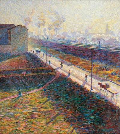 Umberto Boccioni (1882-1916) A reggel, olaj, vászon, 60x55 cm alkotó: Umberto Boccioni