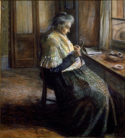 Idős nő anyaportréja alkotó: Umberto Boccioni
