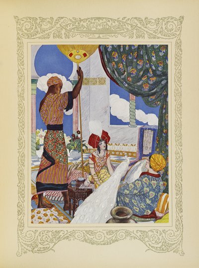 Illusztráció a „Contes du Temps Jadis” vagy a „Tales from Times Past” című könyvből, 82. o. alkotó: Umberto Brunelleschi