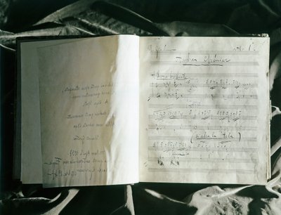Umberto Menotti Maria Giordano "Andrea Chenier" című művének első oldala (nyomtatás) alkotó: Umberto Giordano