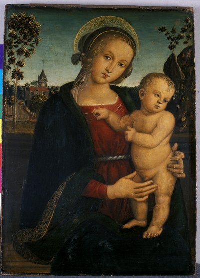 Madonna és gyermek, 1500 (tempera fán) alkotó: Umbrian School