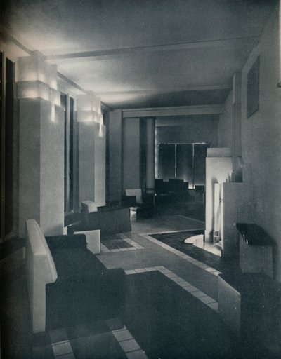 1930-as évek belső terei korabeli világítással, 1930 alkotó: Unbekannt