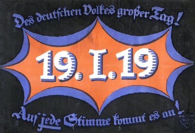 1919. január 19. német szövetségi választás, 1919. alkotó: Unbekannt