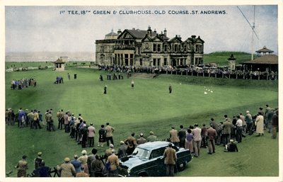 1. Tee, 18. Green & Clubhouse, Old Course, St. Andrews, 1955 alkotó: Unbekannt