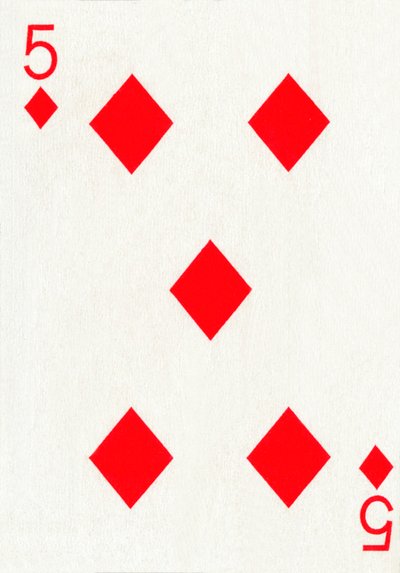 5 gyémánt a Goodall & Son Ltd. kártyapaklijából, 1940 alkotó: Unbekannt