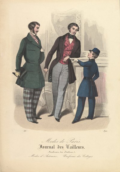 892 Modes de Paris, Journal des Tailleurs, 1848. alkotó: Unbekannt