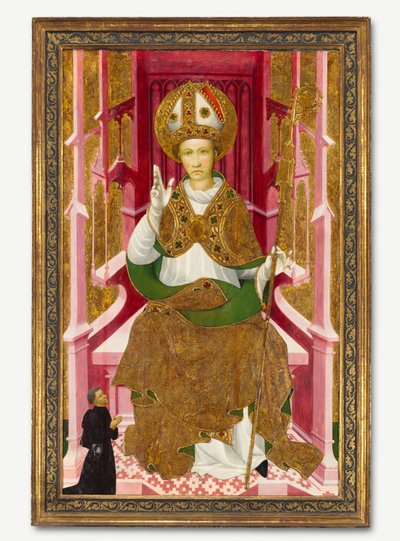 Szent püspök Toulouse-i Szent Lajos adományozójával, az 1400-as évek elején. alkotó: Unbekannt