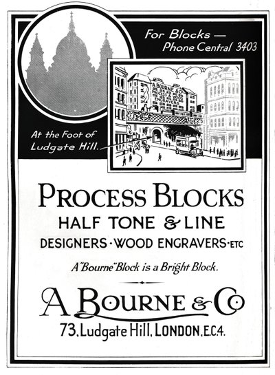 A. Bourne & Co. Advert – Process Blocks, 1919 alkotó: Unbekannt