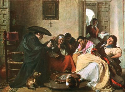 Chat Round The Brasero, 1866, c1902. alkotó: Unbekannt