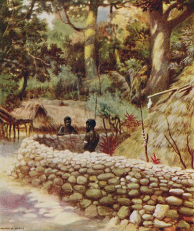 A Chiefs House, Új-Hebridák, 1923. alkotó: Unbekannt