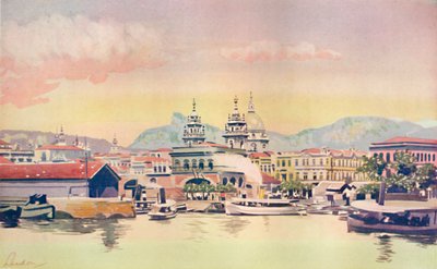 A Rio Customs Wharf egyik sarka, 1914 alkotó: Unbekannt