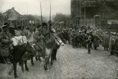 Egy kozák járőr és orosz gyalogság, 1919. alkotó: Unbekannt