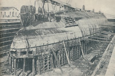 Részben megvalósított nagyszerű bravúr. A Leonardo da Vinci szárazdokkban pihen, 1936 alkotó: Unbekannt