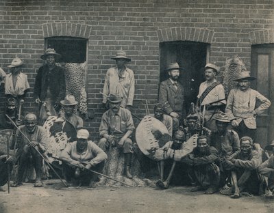 Afrikanerek és zuluk csoportja, 1900. alkotó: Unbekannt