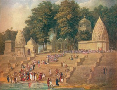 Egy hindu szokás most elnyomott: előkészületek egy suttee-ra, 1908 alkotó: Unbekannt