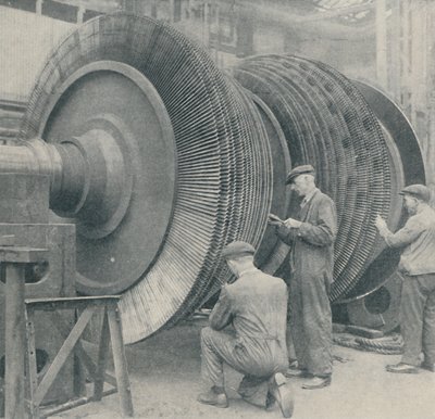 Soklapátos rotor a Queen Marys egyik alacsony nyomású turbinájához, 1937 alkotó: Unbekannt