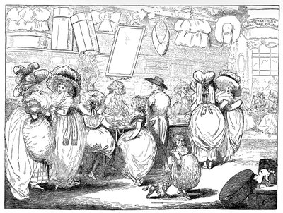 A Milliners Shop, 1787 alkotó: Unbekannt