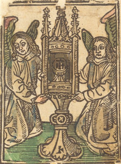 Két angyal által tartott monstrance, 14951500. alkotó: Unbekannt