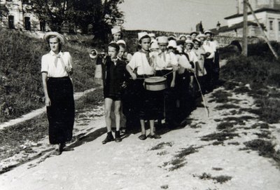 Pioneers egység az All-Union Young Pioneer Camp Artek-ben, Gurzuf, Krím, Szovjetunió, 1930-as évek alkotó: Unbekannt