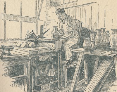 Egy fazekas munkában, 1910 alkotó: Unbekannt