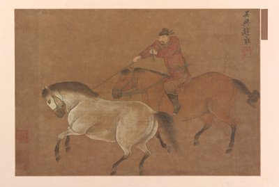 Egy lovat lasszózó lovas, Ming-dinasztia, 1369-1644. alkotó: Unbekannt