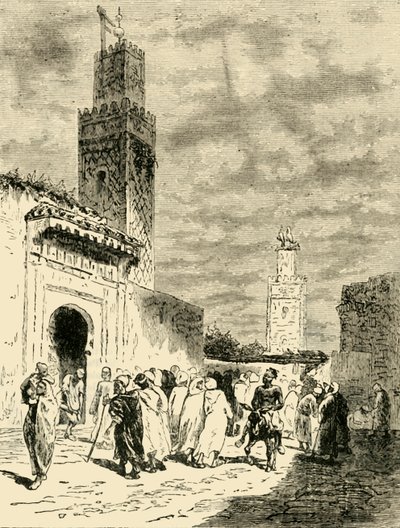 Egy utca Fezben, 1890. alkotó: Unbekannt