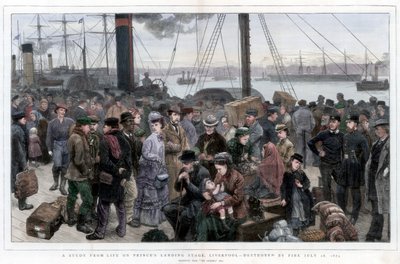 Tanulmány az életből a Princes leszállóhelyén, Liverpool – Tűz pusztította el, 1874. július 28. alkotó: Unbekannt