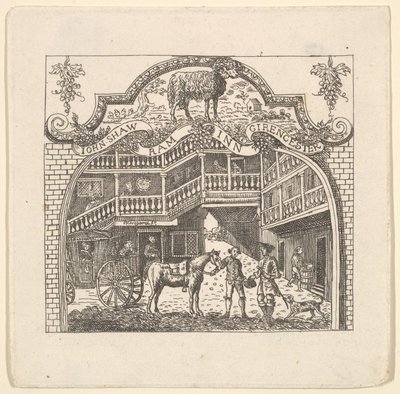 Egy kocsmakártya John Shaw számára, 1790-es évek. alkotó: Unbekannt
