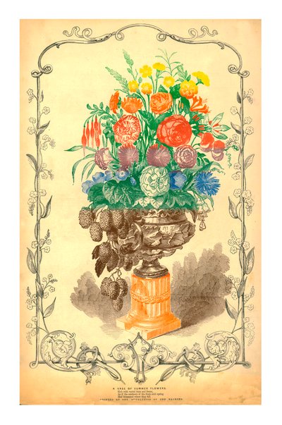 Egy váza nyári virágokkal, 1849. alkotó: Unbekannt
