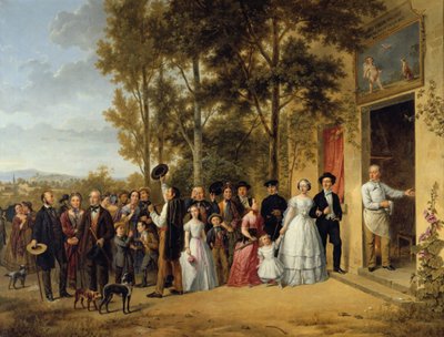Esküvő a marlyi Coeur Volant kápolnában 1850 körül 19. század alkotó: Unbekannt