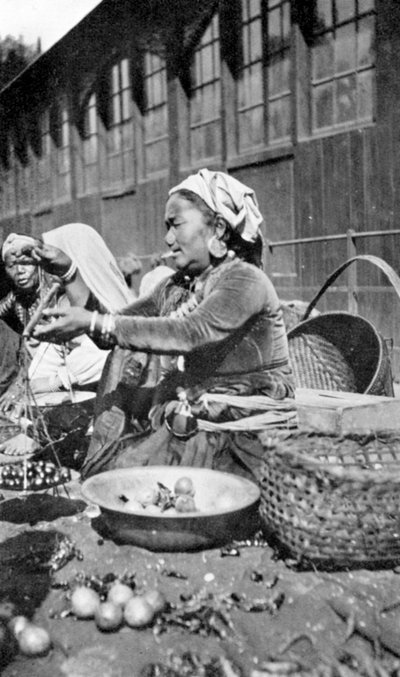 Bazár Darjeelingben, Nyugat-Bengálban, Indiában, 1910 alkotó: Unbekannt