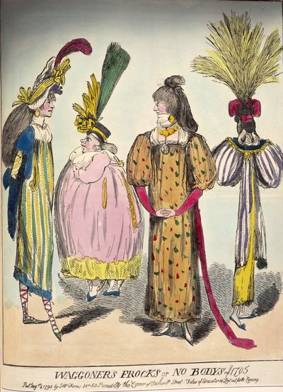 A 18. század végi divat karikatúrája, 1795 alkotó: Unbekannt