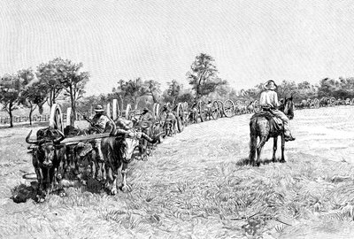 Egy kocsikonvoj, Dél-Amerika, 1895 alkotó: Unbekannt