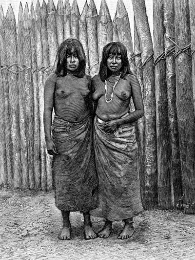 Néhány Gran Chaco indián nő, Dél-Amerika, 1895 alkotó: Unbekannt