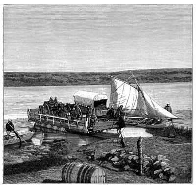 Komp a Vaal folyón, Transvaal, Dél-Afrika, 1890 alkotó: Unbekannt