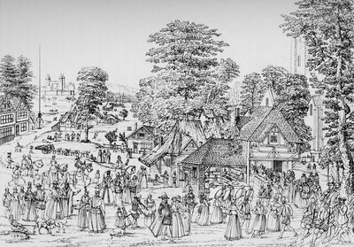 Ünnep Horselydownban, Southwarkban, 1590-ben, 1904-ben alkotó: Unbekannt
