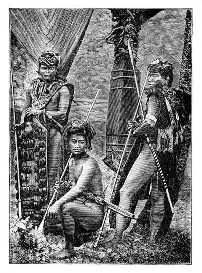 Egy csoport dyak, c1900 alkotó: Unbekannt