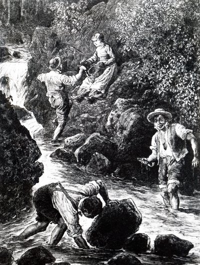 Egy csapat fiatal horgász alkotó: Unbekannt