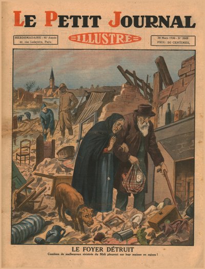 Egy lerombolt ház, 1930. alkotó: Unbekannt