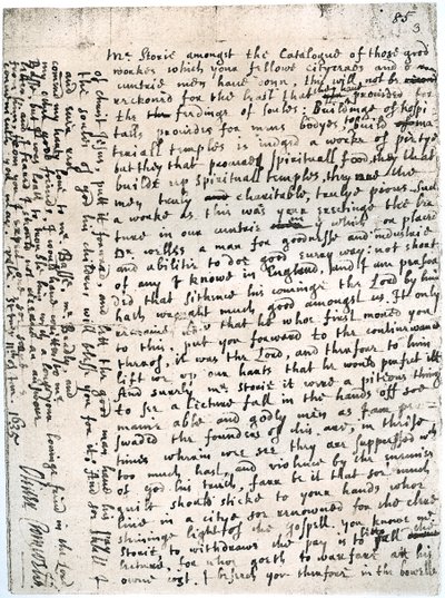 Oliver Cromwell levele egy Mr Storie-hoz, St Ives, 1635-1636. január 11., 1899 alkotó: Unbekannt
