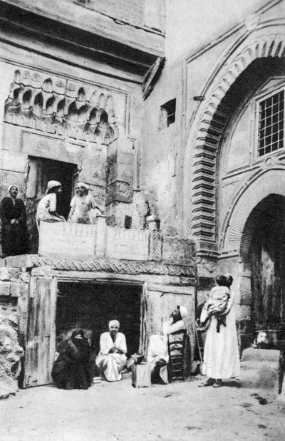 Egy festői szöglet Kairóban, Egyiptomban, az 1920-as években alkotó: Unbekannt