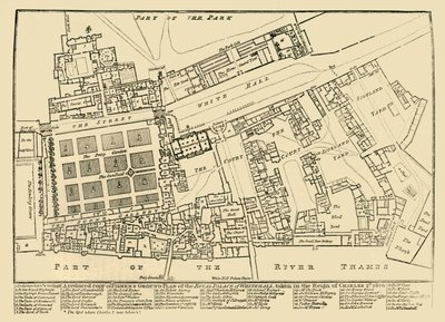 A Whitehall királyi palota Fishers alaprajzának kicsinyített másolata, 1680, 1881. alkotó: Unbekannt