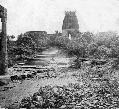 Egy romos templom Madras közelében, Indiában, 1874 alkotó: Unbekannt