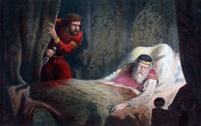 Jelenet a Macbethből, a XVII. századból alkotó: Unbekannt